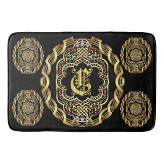 Monogram C Bath Mats past de Achterkleur van de Ve Badmat