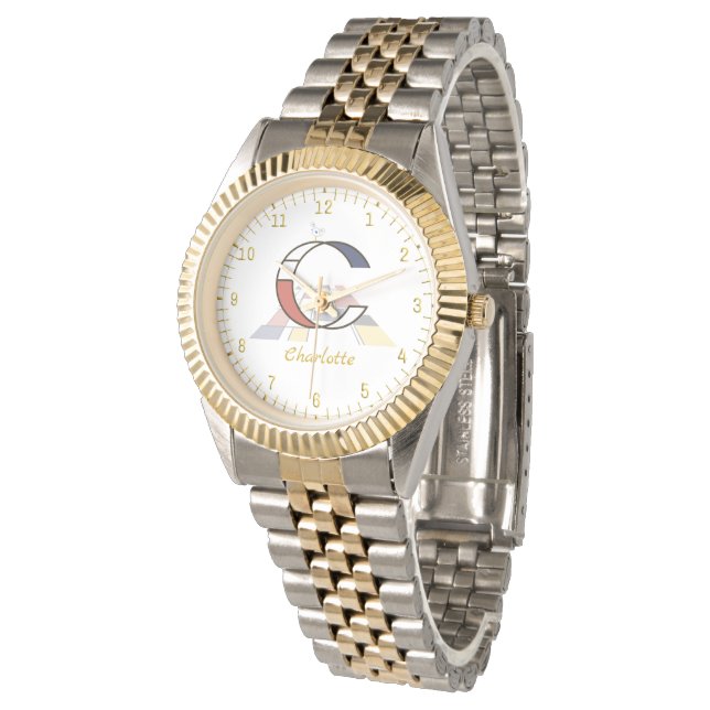 Monogram "C" - Charlotte Horloge (Gekanteld)