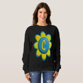Monogram C  Colorful Flower Trui (Voorkant volledig)