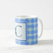 Monogram "C" en Blauw Pset Koffiemok (Voorkant rechts)