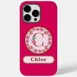 Monogram C Floral Case-Mate iPhone 14 Pro Max Hoesje