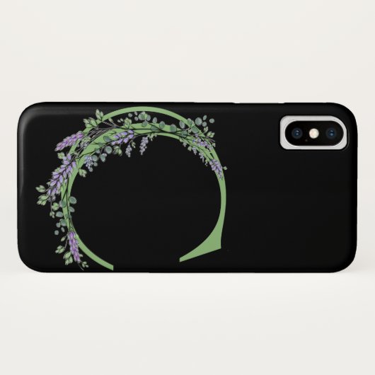Monogram C lavendel Eucalyptus Case-Mate iPhone Case (Achterkant (horizontaal))