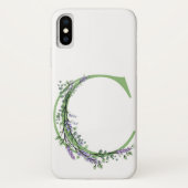 Monogram C lavendel Eucalyptus Case-Mate iPhone Case (Achterkant)
