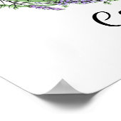 Monogram C Lavendel Eucalyptus kinderkamer Poster (Hoek)