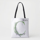 Monogram C lavendel Eucalyptus Tote Bag (Voorkant)