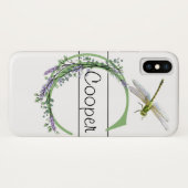 Monogram C Lavender Eucalyptus met Dragonfly Case-Mate iPhone Case (Achterkant (horizontaal))