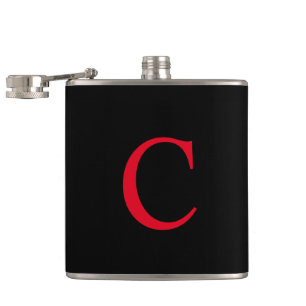 Monogram C op zwart Heupfles