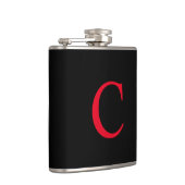 Monogram C op zwart Heupfles (Rechts)