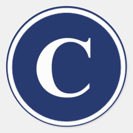 monogram (C) Ronde Sticker (Voorkant)