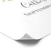 Monogram C Roze witte Floral Gold Letter Neursery Poster (Hoek)