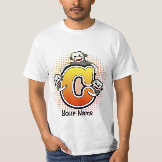 Monogram C Sock Monkey T-Shirt (Voorkant)
