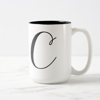 Monogram-C Tweekleurige Koffiemok