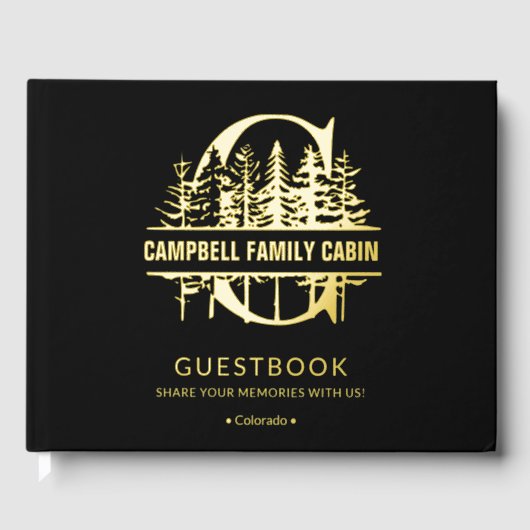 Monogram C Vakantiehuis Cabin House Lake House Gastenboek (Voorkant)