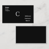 Monogram C visitekaartjes (Voorkant / Achterkant)