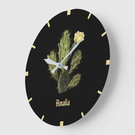 Monogram Cactus Flower  Wall klok (Hoek)