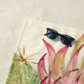 Monogram | Cactus Pink Blossom Strandlaken (In situ)