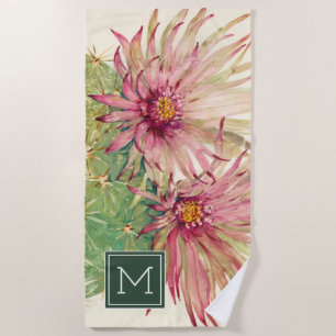 Monogram   Cactus Pink Blossom Strandlaken
