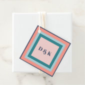 Monogram Cadeaublaadjes, Initialen met Strandkleur Bedankjes Labels (In situ)