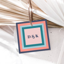 Monogram Cadeaublaadjes, Initialen met Strandkleur