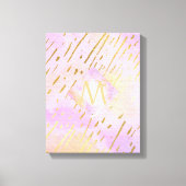 Monogram cadeaus voor meisjes die van roze goud ho canvas afdruk (Voorkant)