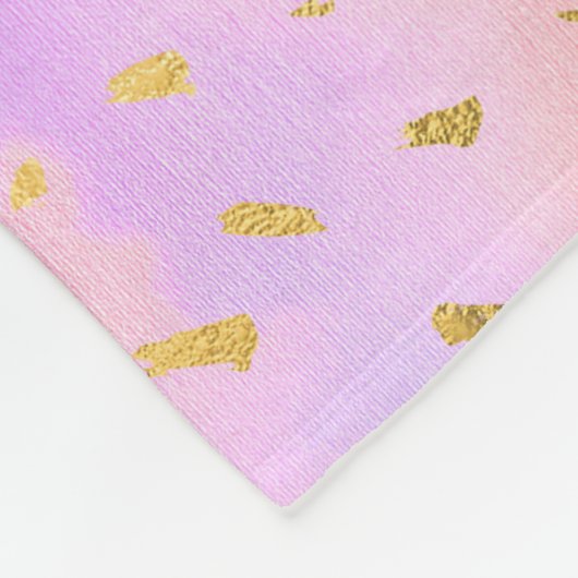 Monogram-cadeaus voor meisjes die van roze goud ho fleece deken (Hoek)