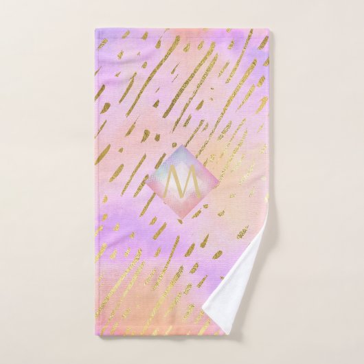 Monogram cadeaus voor meisjes die van roze goud ho handdoek (Handdoek)