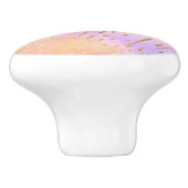 Monogram cadeaus voor meisjes die van roze goud ho keramische knop (Zijkant)