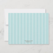 Monogram Cake Bedankt kaarten - Blauw Notitiekaartje (Achterkant)