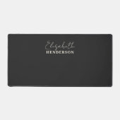 Monogram Calligrafie Girly Zwart Bureaumat (Voorkant)