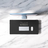 Monogram Calligrafie Girly Zwart Bureaumat