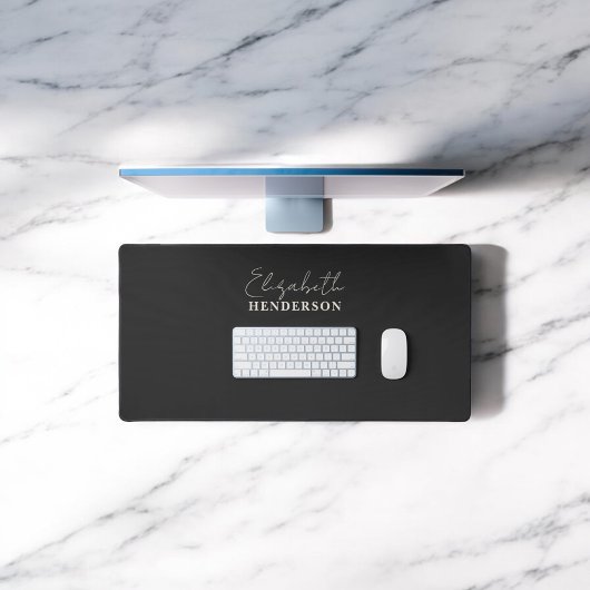 Monogram Calligrafie Girly Zwart Bureaumat