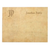  Monogram Calligrafie Naam Classic Sjabloon Notitieblok (Voorkant)