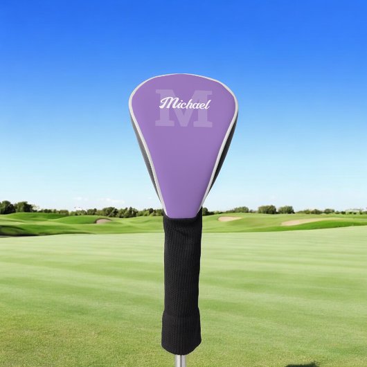 Monogram  Calligrafie Paars Golfheadcover