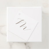 Monogram Calligrafie Uniek Plain Modern Bedankjes Labels (In situ)