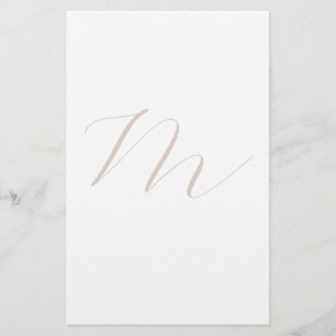 Monogram Calligrafie Uniek Plain Modern Briefpapier