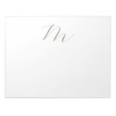 Monogram Calligrafie Uniek Plain Modern Notitieblok (Voorkant)