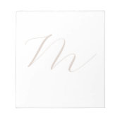 Monogram Calligrafie Uniek Plain Modern Notitieblok (Voorkant)