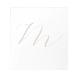 Monogram Calligrafie Uniek Plain Modern Notitieblok