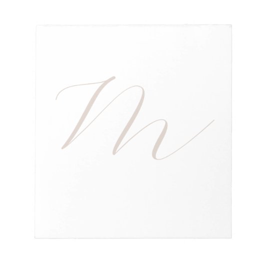 Monogram Calligrafie Uniek Plain Modern Notitieblok (Voorkant)