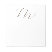 Monogram Calligrafie Uniek Plain Modern Notitieblok (Voorkant)