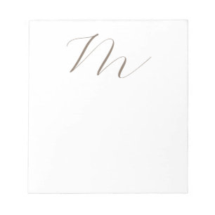 Monogram Calligrafie Uniek Plain Modern Notitieblok
