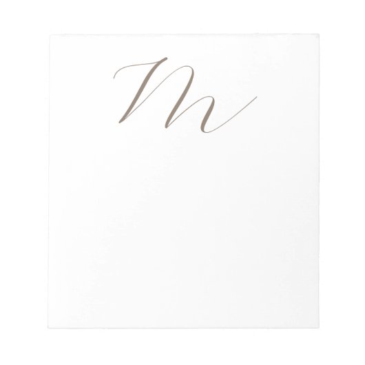 Monogram Calligrafie Uniek Plain Modern Notitieblok (Voorkant)