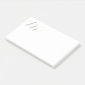 Monogram Calligrafie Uniek Plain Modern Post-it® Notes (Schuin)