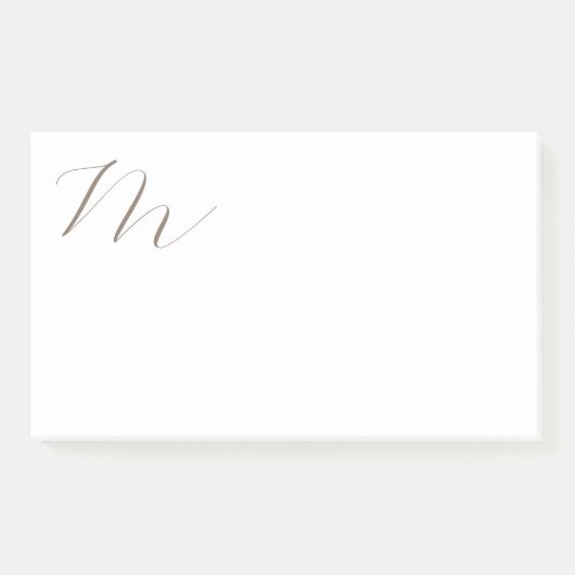Monogram Calligrafie Uniek Plain Modern Post-it® Notes (Voorkant)