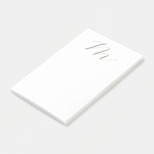 Monogram Calligrafie Uniek Plain Modern Post-it® Notes (Schuin)
