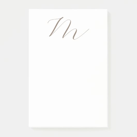 Monogram Calligrafie Uniek Plain Modern Post-it® Notes (Voorkant)