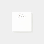 Monogram Calligrafie Uniek Plain Modern Post-it® Notes (Voorkant)