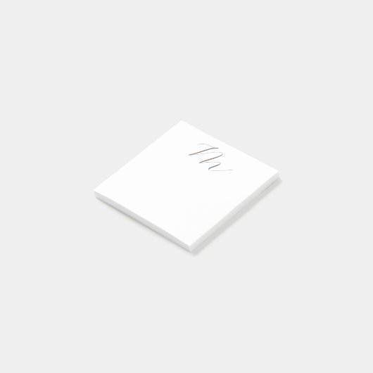 Monogram Calligrafie Uniek Plain Modern Post-it® Notes (Schuin)