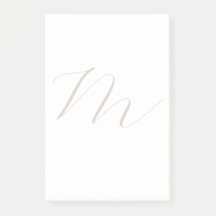 Monogram Calligrafie Uniek Plain Modern Post-it® Notes