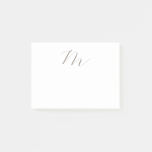 Monogram Calligrafie Uniek Plain Modern Post-it® Notes (Voorkant)
